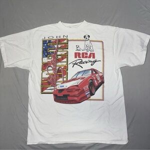 Vtg 90's NASCAR Tultex John Andretti T Shirt Sz X-Large All Over Print